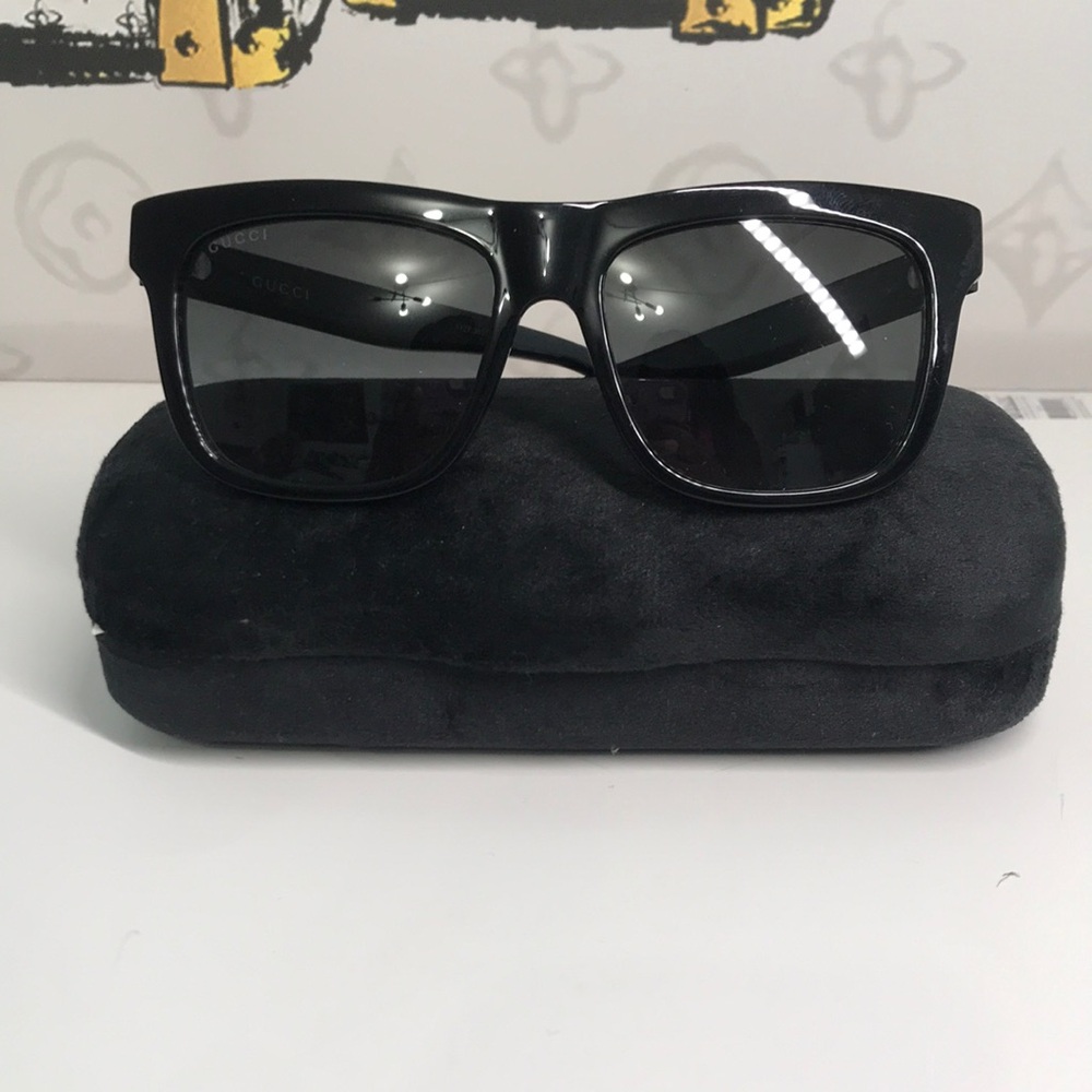 Luxury New Authentic Gucci GG0158SN 001 Sunglasses ✨